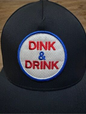 G/Fore Black 'Dink & Drink' Patch Baseball Cap SnapBack Golf